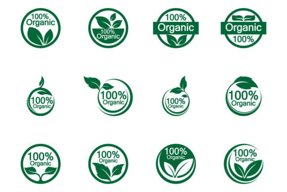 Download 100 Percent Organic Vector Logo Design - Design Collection