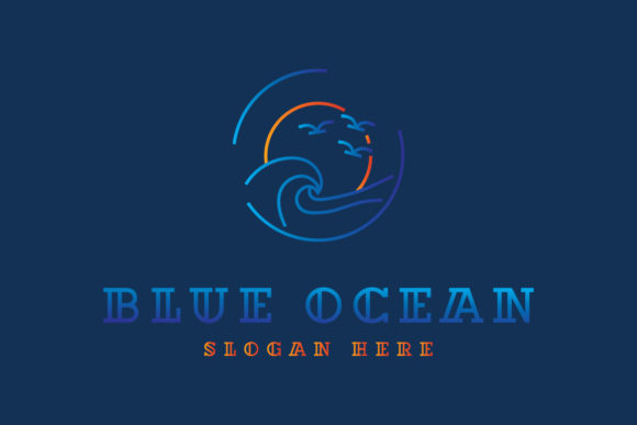 Download Blue Ocean Minimalist Logo Design Concep - Design Collection