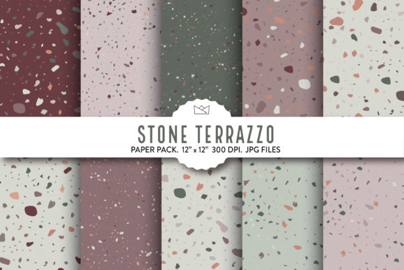 Download Stone Terrazzo Digital Paper, - Digital Collection