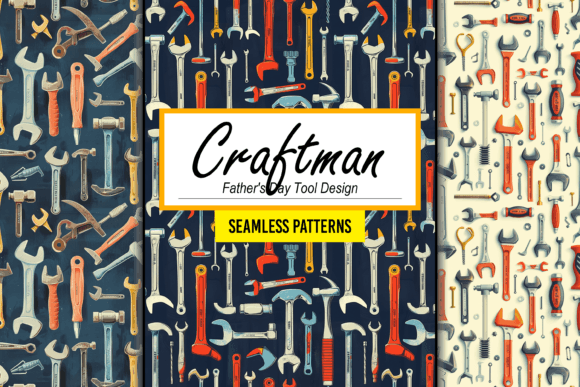 Download Fathers Day Tool Seamless Pattern Design - Design Collection