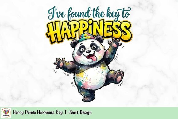 Download Happy Panda Happiness Key T-Shirt Design - Design Collection