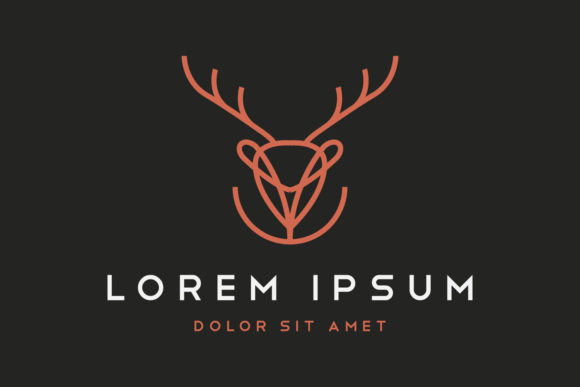 Download Flat Deer Minimalist Logo Design - Design Collection