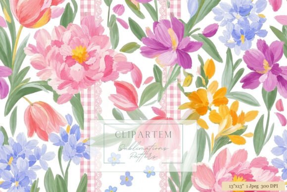 Download Spring Floral Sublimation Pattern Design - Design Collection